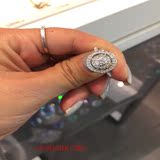 香港专柜正品代购SWAROVSKI 经典银色色双圆环水晶戒指 5184214