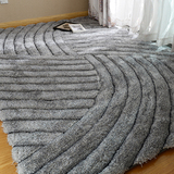 现代3d立体300D超细南韩丝毛弹力丝地毯简约客厅茶几卧室地毯定做