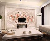 3D大型壁画墙纸壁纸电视欧美背景客厅欧式花纹仿大理石软包