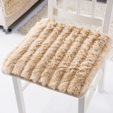 薄款秋冬超柔长毛绒椅子垫防滑坐垫绗缝电脑椅子垫餐椅垫布艺坐垫