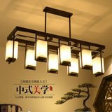 现代新中式吊灯 大气大厅客厅吊灯餐厅茶楼复古吧台灯具长方形
