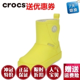 Crocs正品冬季雪地靴童鞋中筒靴儿童圆头平跟保暖靴子15840