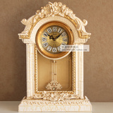 新款丽盛欧式复古台钟座钟客厅创意坐钟装饰摆件时钟个性艺术桌钟