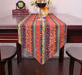 外贸东南亚桌旗泰式长桌旗藏式民族风桌旗美式地中海日式桌旗定制
