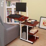 悬挂式懒人台式机床上电脑桌简约家用移动桌简易床边电脑桌