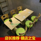 简约实木冷饮甜品店奶茶店桌椅组合休闲咖啡厅茶餐厅餐饮卡座沙发