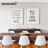 23'POSTeRS意大利俚语北欧风格现代简约壁画客厅沙发背景墙装饰画