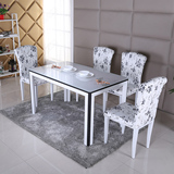 桌伸缩欧式餐桌餐台组合AB小户型实木大理石钢化玻璃餐桌椅组合餐
