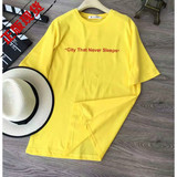 【钱夫人】CHINSTUDIO定制 雪梨每天都在穿的简约free黄色字母t恤