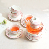 花茶茶具水果茶壶套装陶瓷玻璃加热茶具整套花茶杯碟煮花果水果茶