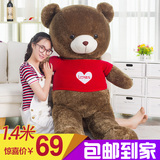 正版泰迪熊公仔毛绒玩具熊大号布娃娃1.2米1.6米女生日抱抱礼品熊
