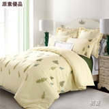 纯棉四件套美式田园床品欧式简约被套床单式全棉刺绣1.8床上用品