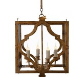 RH出口吊灯美式铁艺吊灯现代复古餐厅创意单头灯欧式简约个性吊灯