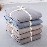 日式水洗棉床笠单件纯棉床单床罩纯色床垫套席梦思保护套夏1.5米