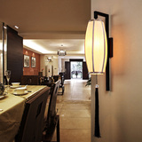 创意新中式鸟笼壁灯仿古布艺单头壁灯 现代过道酒店会所床头壁灯