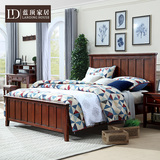 美式实木床公主床男女孩床双人床1.5米1.2米儿童床单人床卧室家具