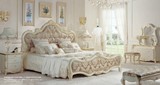新古典1.8米床实木双人床白色结婚床布艺床法式家具定做欧式床