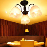 欧式吸顶灯复古三头简约现代铁艺餐厅卧室灯具创意田园书房灯美式