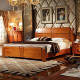 实木床 1.8米双人床 中式现代橡木床 高箱储物床婚床高端尊贵大气