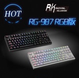 RK RG-987 RGB/黑色白色87键全彩 背光机械键盘 黑轴青轴茶轴红轴