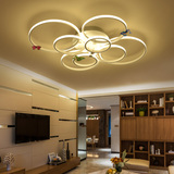 简约现代led吸顶灯大气圆环客厅餐厅灯具 个性创意卧室吸顶灯饰