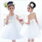 2015新款儿童舞演出服装摄影服公主裙、蓬蓬裙、女童白色纱裙批发