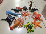包邮海底生物塑胶海洋世界动物模型50款套装塑胶仿真物玩具组合