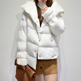 冬季新款女士韩版正品轻薄羽绒服连帽短款加厚外套纯色包邮潮同款