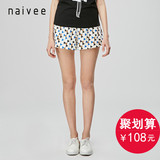纳薇夏专柜新品时尚几何印花宽松短裤女153152913
