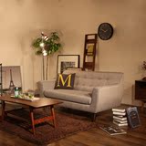 北欧简约现代单人双人三人沙发客厅卧室咖啡厅小户型休闲布艺沙发