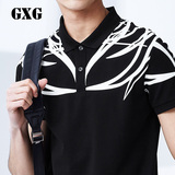 GXG男装 2016夏季新品韩版修身翻领短袖T恤男POLO衫#62824005