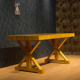 纯全实木办公电脑桌大板式2米长方形桌子家用书桌简约工作台特价