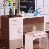 VVG简约现代卧室化妆台胡桃木烤漆梳妆台组合大储物空间化妆桌子