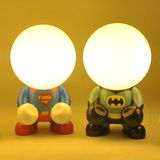 变身怪杰led节能小夜灯创意可爱超人USB充电台灯儿童卧室床头灯具