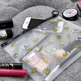 韩国正品gudetama创意懒蛋蛋半透明化妆包洗漱包旅行收纳包手拿包