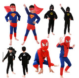 儿童万圣节cosplay服装幼儿蜘蛛侠紧身衣超人衣服演出蝙蝠侠男童