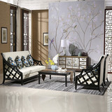 新中式后现代古典实木仿古镂空客厅新款简约现代家用家具沙发组合