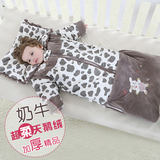 婴儿睡袋冬季纯棉加厚6-12个月新生儿宝宝睡袋儿童睡袋防踢被四季