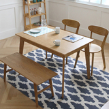 特价包邮简约餐桌椅组合实木白橡木圆形六人方桌餐厅客厅家具