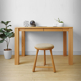 日式书桌森系白橡木原木北欧写字台电脑桌简约书桌子全实木桌子