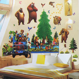 特大熊出没多层立体墙贴光头强熊大可爱卡通儿童房幼儿园装饰墙贴