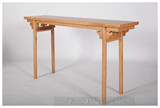 老榆木免漆中式玄关桌实木简约平头条案供桌仿古禅意案台茶楼家具