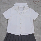 【现货】kyoukoJK制服 白领蛇腹银一本札幌襟日制版型学生水手服