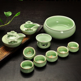 艺禧陶瓷茶具套装 青瓷功夫茶具整套 日用活水瓷器家用礼品高档
