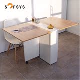 可折叠餐桌家用多功能伸缩桌小户型吃饭桌简易1米4宜家收纳桌子