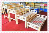 批发幼儿园专用木板床*儿童双层床宝宝三层樟子松四层推拉实木床