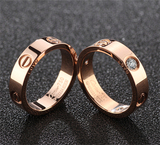 日韩版潮人镀18k玫瑰金欧美创意食戒指情侣对戒男女钛钢指环饰品