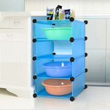 圣若瑞斯简易组合式创意塑料收纳组装搁板置物架厨房卫浴整理收纳