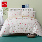 ABS/爱彼此 床单四件套全棉清新可爱小玫瑰纯棉床上用品被套1.5m