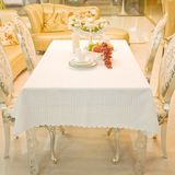 纯白色酒店餐桌桌布台布方桌布艺简约现代欧式茶几布会议桌布